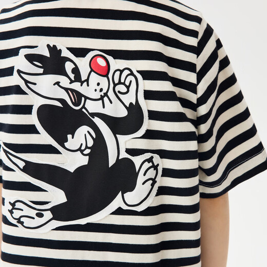 Ma Latin (M.Latin) Maratin children's T-shirt 26 summer new boys Bugs Bunny IPpolo collar short-sleeved T-shirt Key Black (black strip) 120