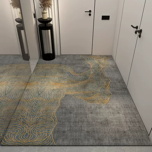 Yusenyi imported non-slip floor mats, cuttable entrance mats, stain-resistant, high-end European-style light luxury carpets in the living room, blooming, 140 pieces, 140CMx160CM (8th generation Belgian velvet light luxury)