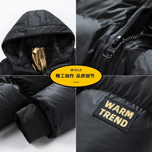 JEEP SPIRIT Jeep cotton jacket men's winter trend fashion mid-length graphene thickened warm cotton jacket down jacket