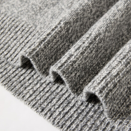 Jinju thickened 100% sheep wool 2026 new winter round neck half placket button casual sweater men's wool sweater jet black 3XL