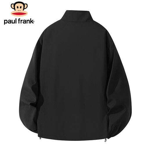 Paul Frank Jacket Men's Spring and Autumn Loose Stand Collar Bomber Jacket Men's Casual Sports Top Men's Black XL