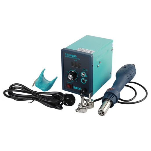 Bakon SBK858D white light fan type hot air gun desoldering station digital display temperature control hot air soldering station 1 year maintenance