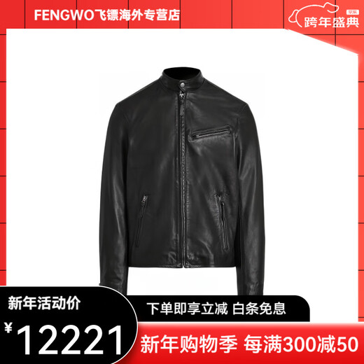 RALPH LAUREN Ralph Lauren однотонная мотоциклетная куртка на молнии с воротником-стойкой кожаная куртка мужская черная черная M