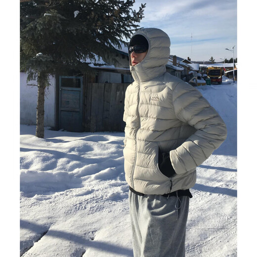 Dylan Harper Beige Light Thin Rib Down Cotton Jacket Men's Winter Coldproof Jacket Cleanfit Short Cotton Jacket Beige Gray Upgrade S 80-100Jin Jin is equal to 0.5 kg