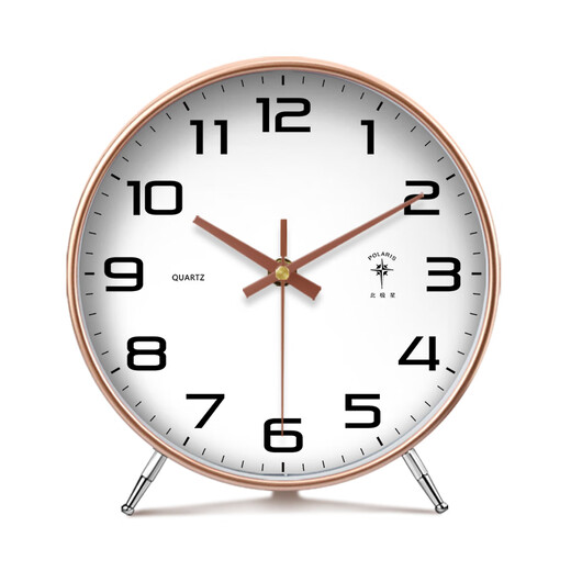 Polaris Nordic Ornament Table Clock Modern Simple Clock Bedroom Bedside Silent Desktop Desktop Solid Color Atmospheric Clock Polaris Constellation Clock 043 Black Ordinary Movement 8 inches in diameter 20 cm