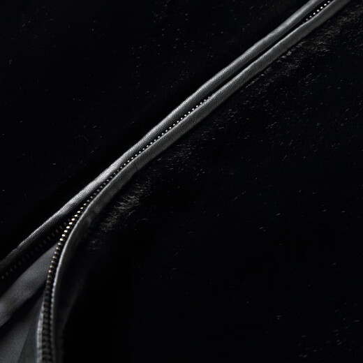 CHEVALPES international first-line brand sheep shear men's fur coat all-in-one men's short vest leather jacket wool fur horse black L 170