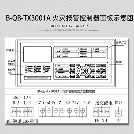 Taihean fire alarm controller wall-mounted area automatic host fire automatic alarm TX3001A_64
