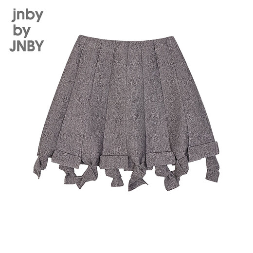 Jnby by JNBY New Jiangnan Buyi Children's Clothing Short Waist Skirt A-Type Fit Casual Daily 26 Spring Girls 1Q2D13530 080/Beige Gray 100 cm