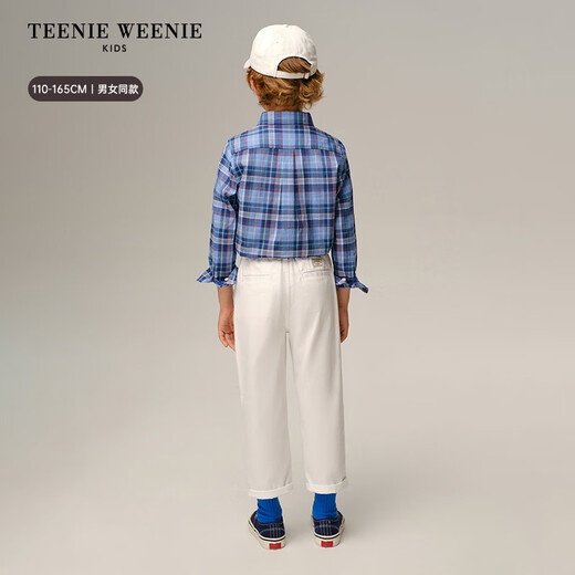 Teenie Weenie Kids 26-year new classic college style cotton shirt for boys and girls, pink 160cm