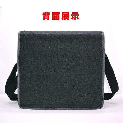 NAOISKEY construction site thickened canvas strong wear-resistant multifunctional large black carpentry bag bricklayer plumber bag strong thickened medium 40-13-35 cm