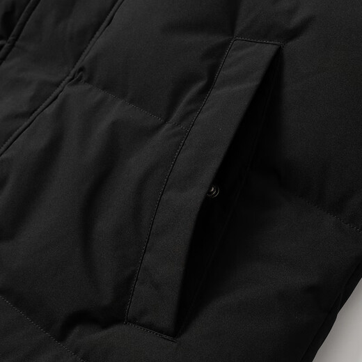 Flying in the Snow Autumn and Winter New Fashion Casual and Comfortable Silhouette Men's H-Type Printed Stand Collar Hooded Down Jacket for Men Black|8056 L/175/96A