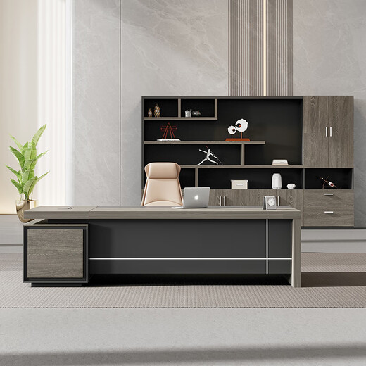 Shuxuan (SHUXUAN) office desk and chair combination boss desk supervisor president office new Chinese style executive desk simple modern office furniture