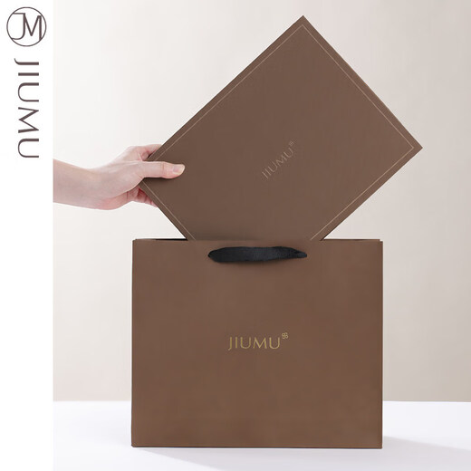 JIUMU men's scarf-like winter thickened warm scarf for boyfriend and elders gift box gray-gift box