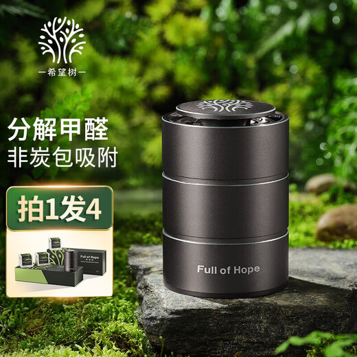 Hope Tree Car Home Dual-Purpose Formaldehyde Removal Purifier Star Gray Set New Car Formaldehyde Removal Car Purifier