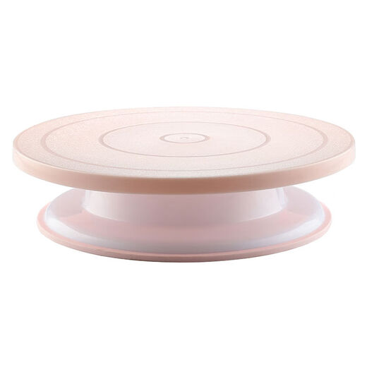 Pick-up cat turntable, decorating turntable, decorating table, household tools, birthday making chassis tray rotating set, baking baking turntable - Nordic yellow set, three-color box, 27:5cm