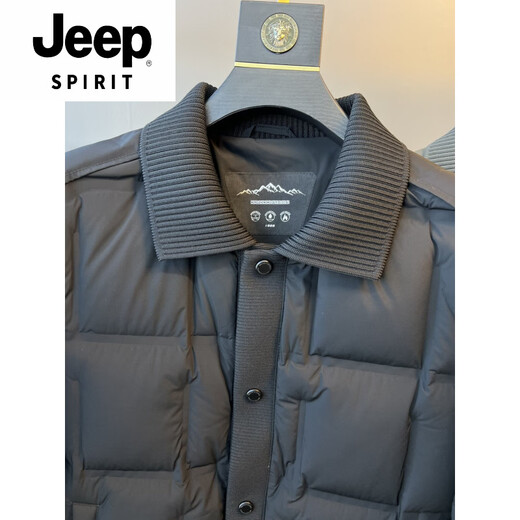 JEEP SPIRIT элитная деловая поездка на работу 90 утиный пух Dijia новая зимняя мужская пуховая куртка с лацканами теплая короткая повседневная куртка зеленого цвета 4XL 195