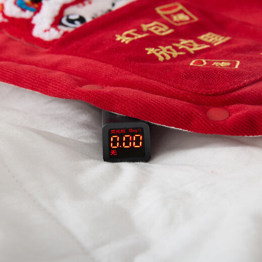 Wua wua baby jumpsuit one-year-old baby quilted autumn and winter outing clothes festive big red red envelope romper suit new year greeting suit big red (red envelope little lion 120g cotton one-piece) 73cm