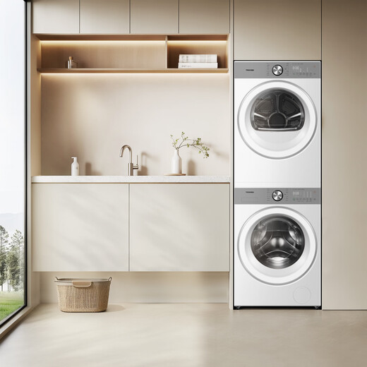 TOSHIBA Yutu 2.0Ultra Washing and Drying Set 12kg Large Capacity Drum Washing Machine + Variable Frequency Heat Pump Dryer Ultra Micro Bubble Full Variable Frequency Steam DG-12T18BW+T18BW