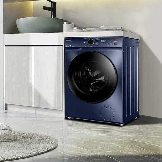 TOSHIBA T12 drum washing machine for home use, fully automatic, 10kg large capacity, integrated drying and washing, accelerated washing, first-class energy efficiency, antibacterial and mite-free DD-107T12BG