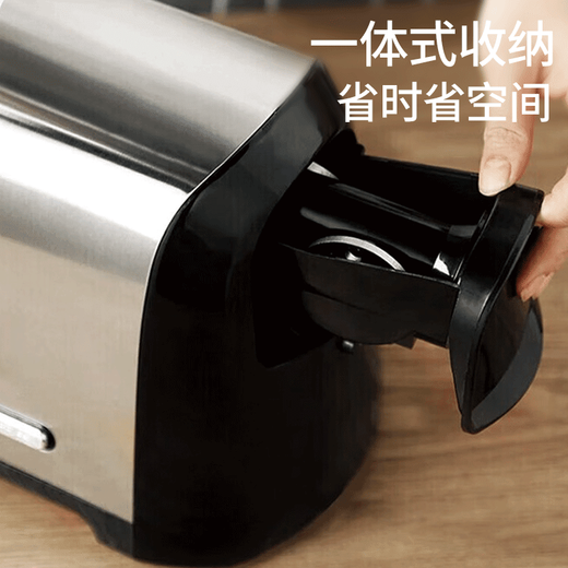 TRUVOER German Sausage Stuffing Machine Artifact Household Fully Automatic Machine Electric Tool Meat Grinder Small Commercial Silver (Metal Gear + 1000 Watt Peak)