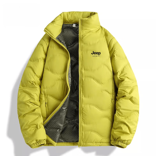 JEEP SPIRIT Thick Down Jacket for Men and Women 2025 New Winter Warm and Coldproof Hooded White Duck Down Jacket Top Men's XW25189 Oxygen Blue 2XL