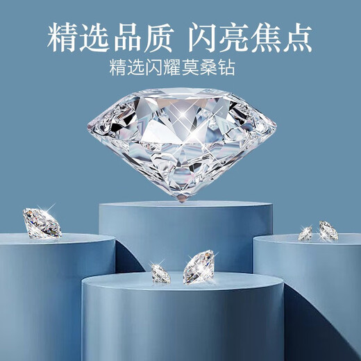 Grace Girl platinum four-leaf clover necklace female sense light luxury platinum pendant clavicle chain birthday gift lover platinum four-leaf clover necklace moissanite local warehouse