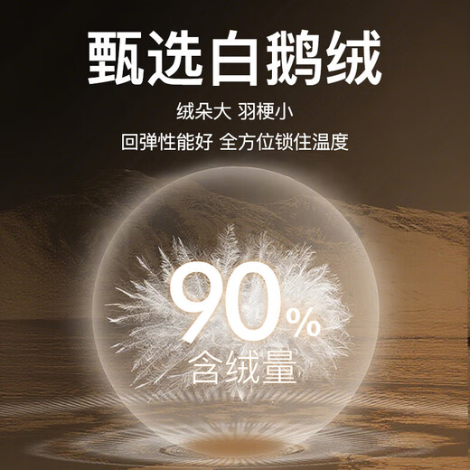 MANGANO轻奢品牌冬季新款男士羽绒服时尚休闲连帽90绒鹅绒户外保暖外套男 午夜蓝 S 46