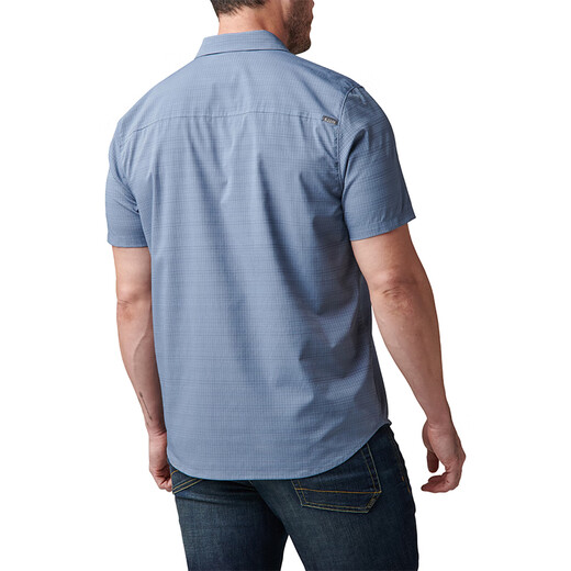 5.11 (taktische Serie) 511 Outdoor Casual Hemd Schnell trockenes Kurzarm Ellis Herrenhemd 71207 681 Graublau L