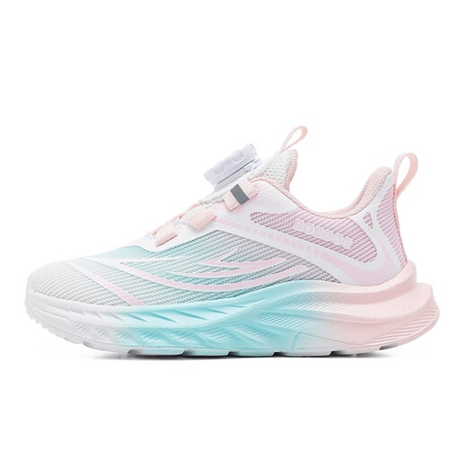 BOBDOG Children's Shoes 2026 New Spring Children's Mesh Breathable Sports Shoes for Boys and Girls Campus Knob Running Shoes for Women Light Pink/White 28 Suitable for Feet Length 17.0CM