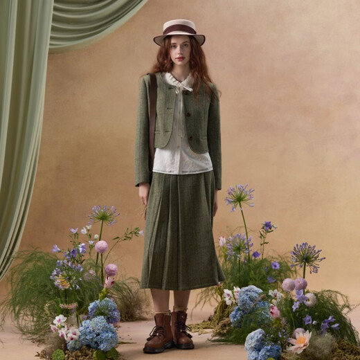 Wancaoyi (wancaoyi) 2026 spring new set H04510511 Army Green S