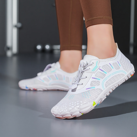 Indoor fitness shoes treadmill skipping shoes special dance aerobics yoga shoes women strength training squat shoes men 502 white *Sports code 42