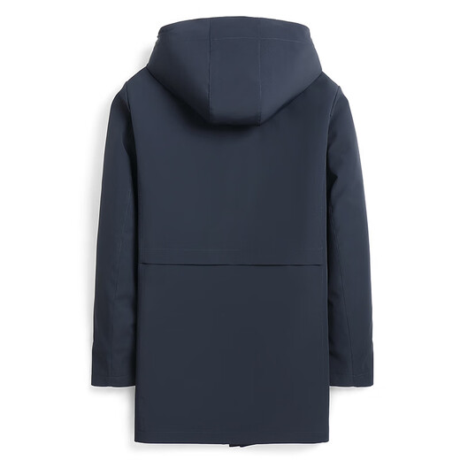 CHEVALPES international first-line brand new imported whole mink pie overcomes men's fur one-piece mink liner medium long mink large navy blue black whole mink + rabbit fur sleeves L 170