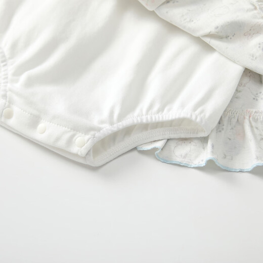 Fanhunting baby spring clothes newborn clothes baby girl onesie princess full moon hundred days full skirt hayi spring and autumn blue 73cm