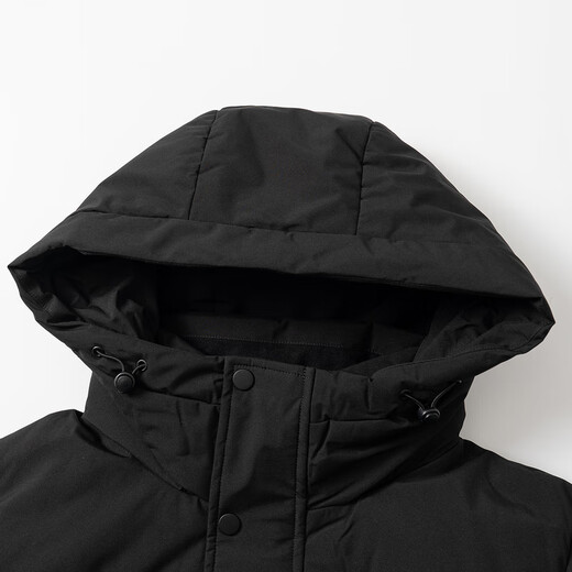 Flying in the Snow Autumn and Winter New Fashion Casual and Comfortable Silhouette Men's H-Type Printed Stand Collar Hooded Down Jacket for Men Black|8056 L/175/96A