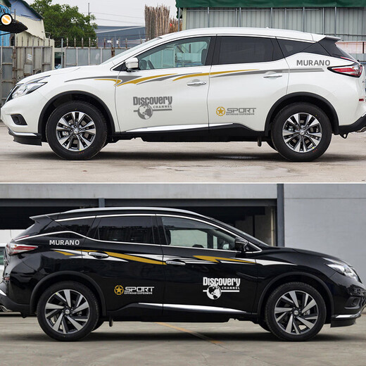 Yilu is suitable for you to use Nissan Loulan car body pull-up strip stickers Loulan car stickers modified body waistline pull-up stickers style 10 Asian gold + light gray left and right