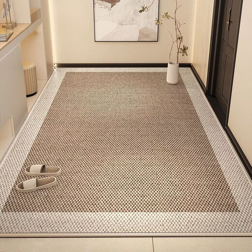 Pupan Cream Style Entry Door Floor Mat Belgian Velvet Living Room Bedroom Carpet Entrance Doorway Mat Resistant to Dirty Simple Sisal 160 230cm Newly Upgraded Anti-fouling Belgian Velvet