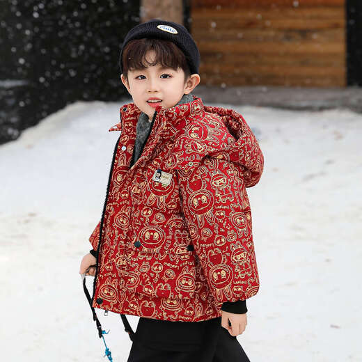 BALA suitable for boys' down jackets winter children's jackets 2025 new handsome windproof boys' winter black down jackets 90cm