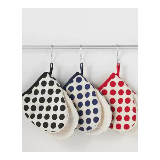 Yusenyi meelyhome thickened anti-scalding gloves oven baking microwave oven special heat-resistant gloves anti-scalding (red polka dots 2 pieces) anti-scalding gloves