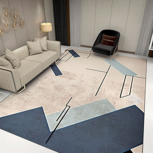 Fantasy fashionable simple grand living room large carpet personalized art geometric pattern floor mat sofa front coffee table blanket can be customized JH+072 200x300 cm (environmental protection and mite removal)