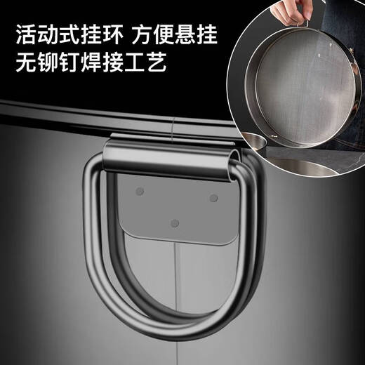 Hualeji flour sieve household sieve basket 304 stainless steel baking fine powder leakage sieve 60 mesh round filter sieve All 304 steel 60 mesh flour sieve - extra large diameter about 30cm