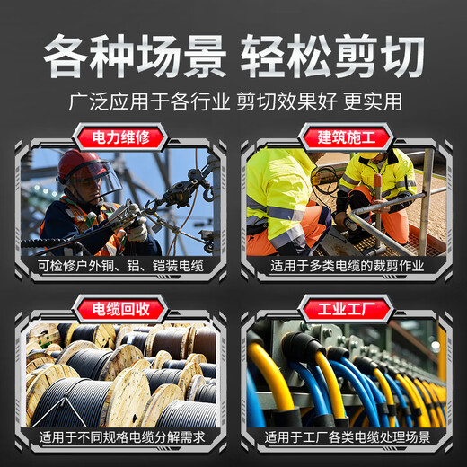 CIAA Germany Cable Scissors Industrial Grade Ratchet Manual Cable Cutter Wire Pliers Quick Cut Cable Copper Aluminum Armored Wire Industrial Grade (Cut 130MM Copper Aluminum Cable Free Handbag with Order)