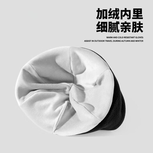 Nanjiren Yu Shuxin's same style hat for women in autumn and winter, versatile big head circumference, black curling edge, face-showing small Baotou cold hat