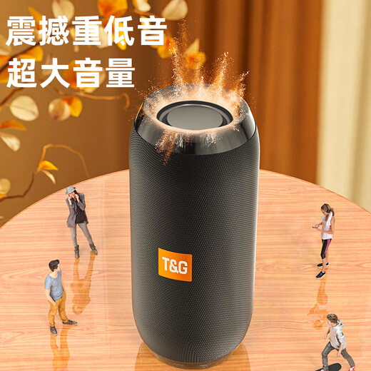 Elafo 2026 latest Bluetooth speaker portable audio outdoor subwoofer small speaker home desktop wireless audio home plug-in card high quality long-lasting battery life cool black ultimate version 9D surround subwoofer + 360 panoramic stereo sound