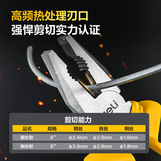 Deli household handmade DIY labor-saving German-style pliers eccentric wire vise 8 inches