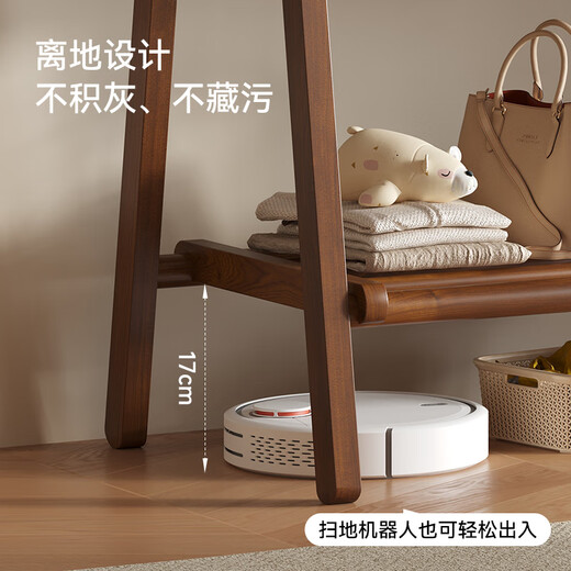 Ouyilang solid wood floor-standing coat rack bedroom household coat rack vertical simple indoor wooden clothes drying rack