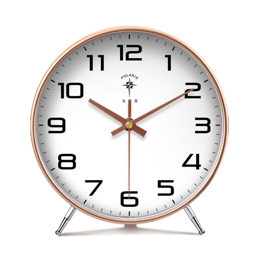 Polaris Nordic Ornament Table Clock Modern Simple Clock Bedroom Bedside Silent Desktop Desktop Solid Color Atmospheric Clock Polaris Constellation Clock 043 Black Ordinary Movement 8 inches in diameter 20 cm