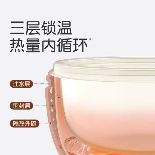 Shixi baby food bowl, children's water-filled thermos bowl, suction cup bowl, 316L stainless steel inner bowl tableware