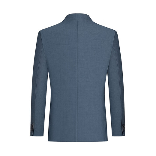 Qi brand suit suit men's spring and summer new stand-up collar shoulder pad suit tunic suit wool suit 1070 127C71070-grey blue 46 (170)