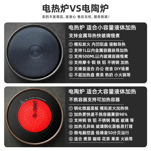 Tuojin imported high-quality electric stove from Japan, household tea-making stove, small induction stove, warm tea heating, warm tea stove, silent electric ceramic, digital display, off-white + rhyme_side handle pot_550ML