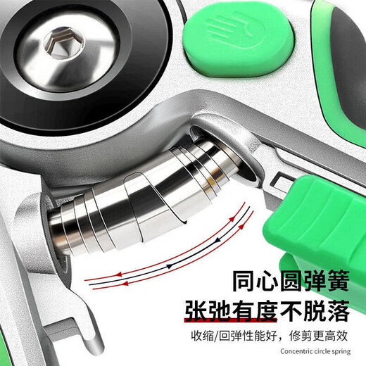 Jingxi Selected Pruning Shears for Home Gardening, Powerful and Labor-saving Thick Branch Scissors, Gardening and Floral Scissors, Upgraded Soft-coated Rubber Handle Pruning Scissors and Fruit Thinning Scissors.